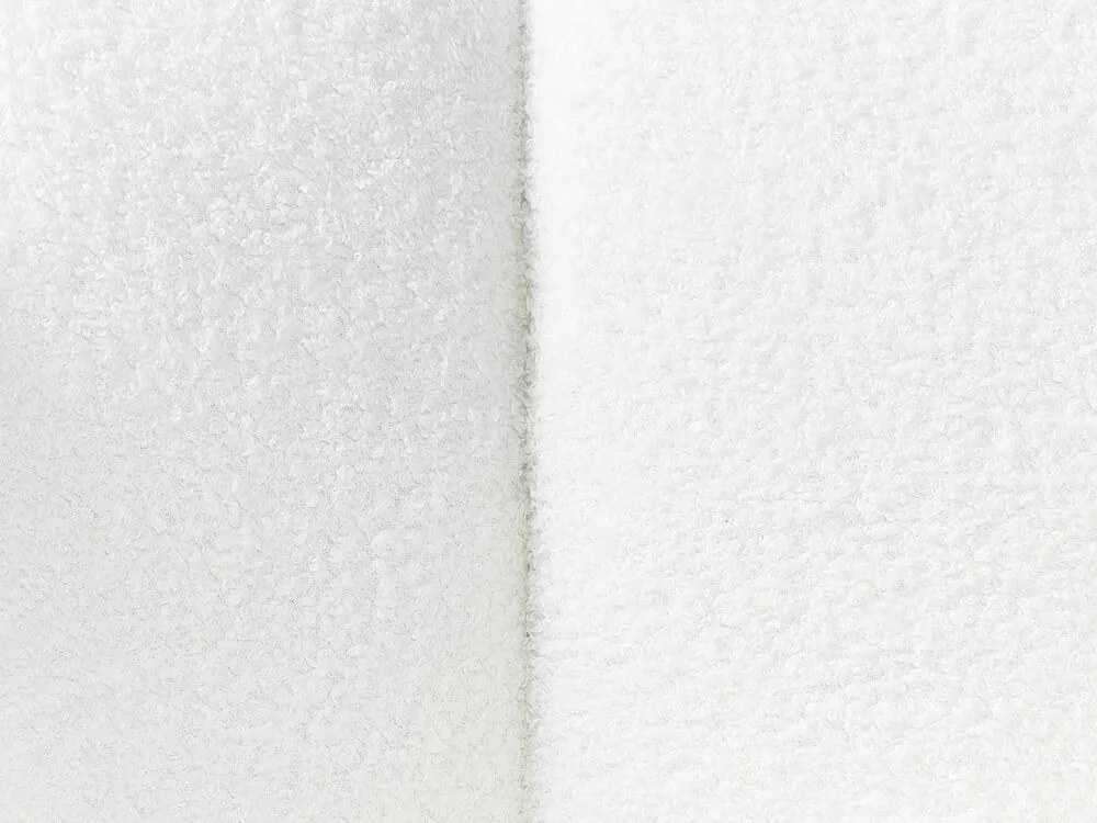 Chaise-longue em tecido bouclé branco creme versão à direita ALLIER Beliani