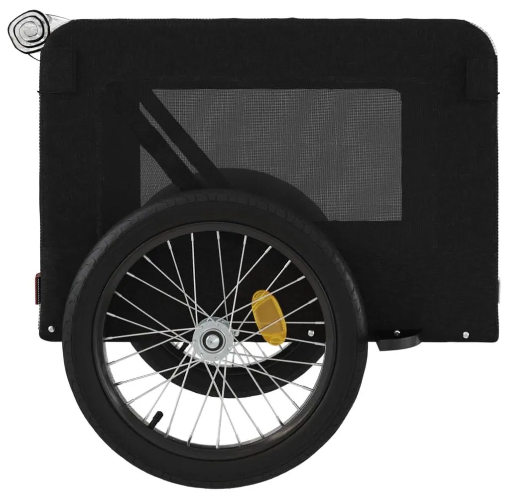 Reboque de bicicleta p/ animais tecido oxford/ferro preto