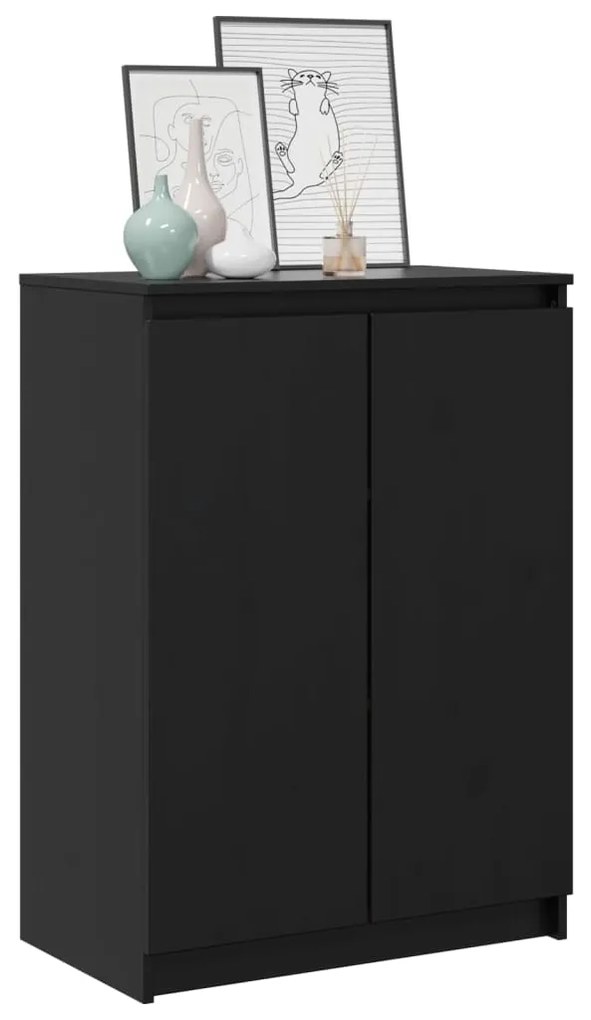 Aparador pinho maciço 60x36x84 cm preto