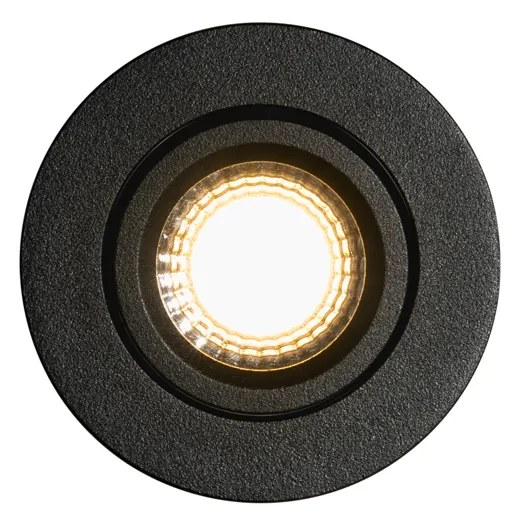 Conjunto de 6 focos embutidos pretos inclináveis 6,5cm incluindo LED IP54 Ultra Slim - Pupil Moderno