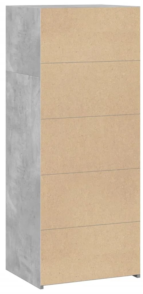 Armário alto 50x41x124 cm derivados de madeira cinza cimento