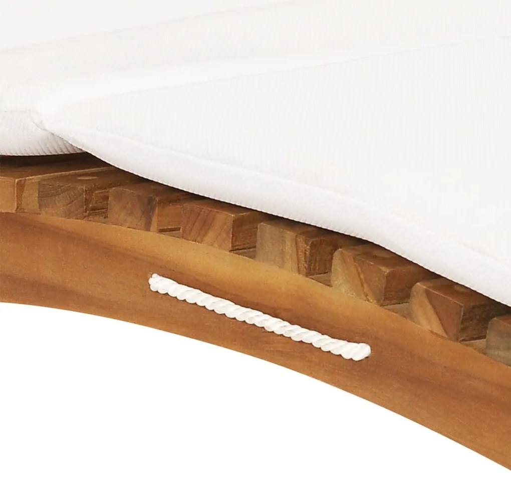 Espreguiçadeiras com almofadões 2 pcs madeira de teca maciça
