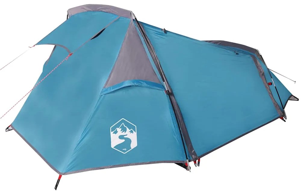 Tenda de campismo túnel para 2 pessoas impermeável azul