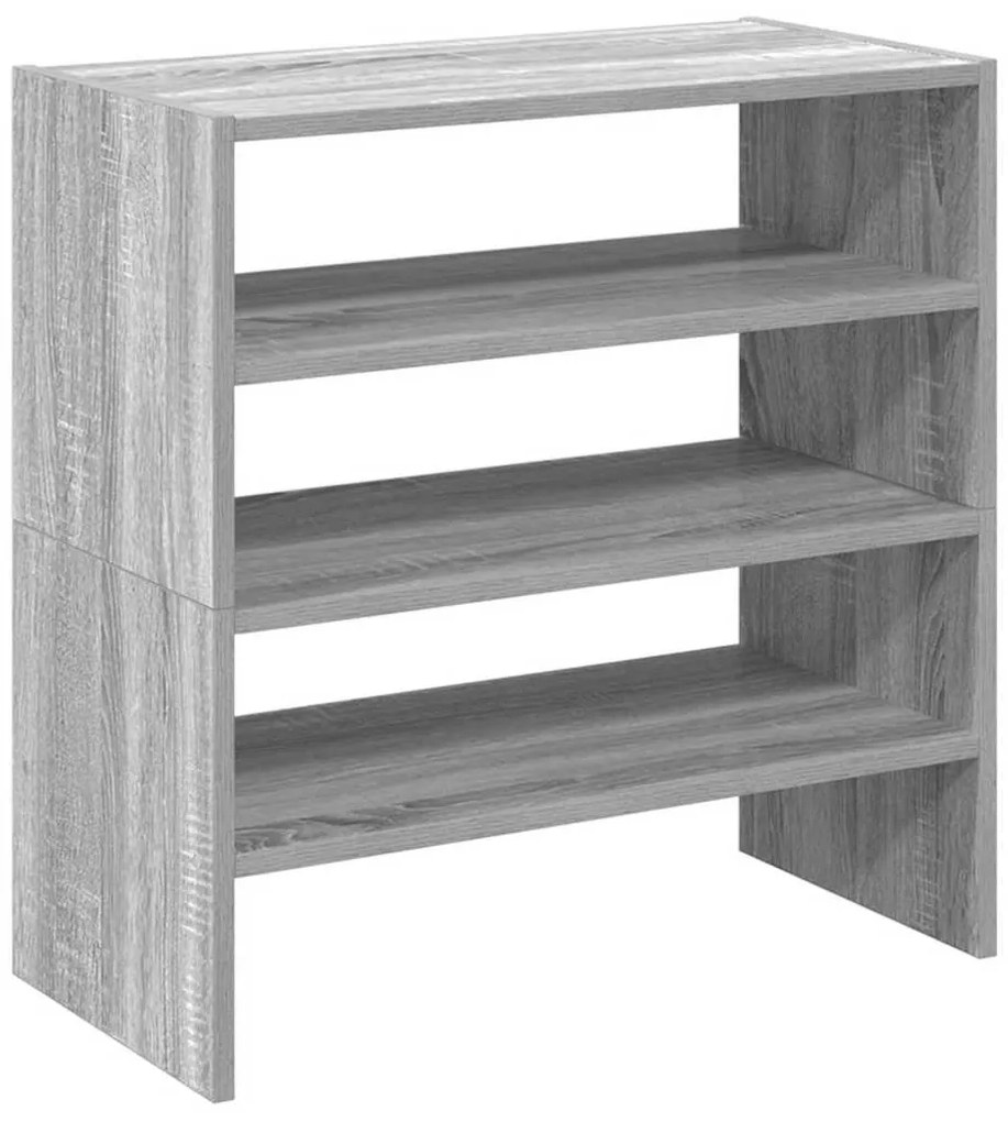 Sapateiras 2 pcs empilháveis 60x30x30,5 cm cinzento sonoma