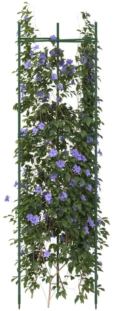 vidaXL Suportes para tomateiros 8 pcs 116 cm aço e PP