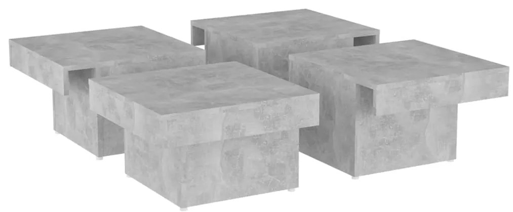 Mesa de centro 90x90x28cm derivados de madeira cinzento cimento
