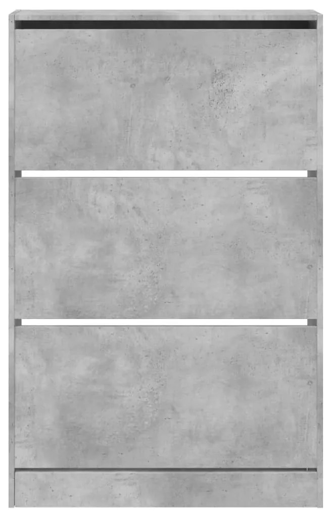 Sapateira 80x21x125,5 cm derivados de madeira cinzento cimento
