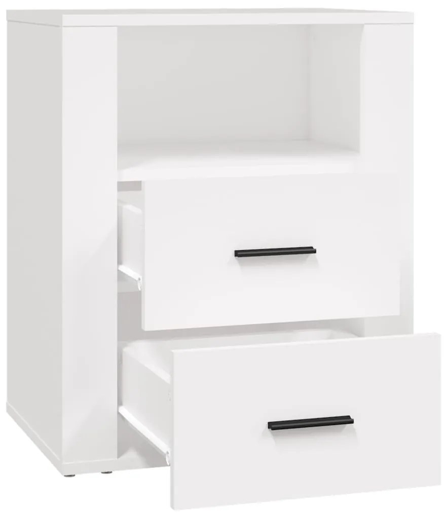 Mesa de cabeceira 50x36x60 cm derivados de madeira branco