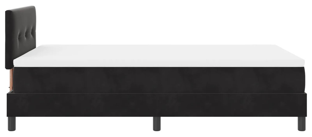 Cama Box com Colchão vidaXL Preta 120x200 cm Veludo