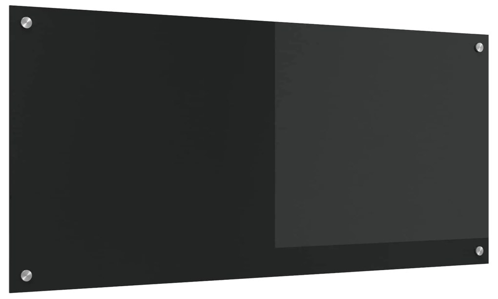 vidaXL Proteção de Cozinha Preto 110 x 50 cm vidro temperado