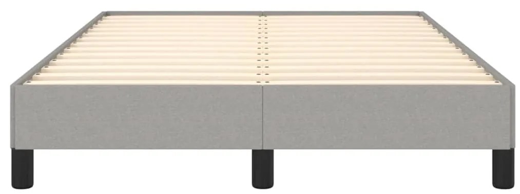 Estrutura de cama sem colchão 120x200 cm tecido cinzento-claro