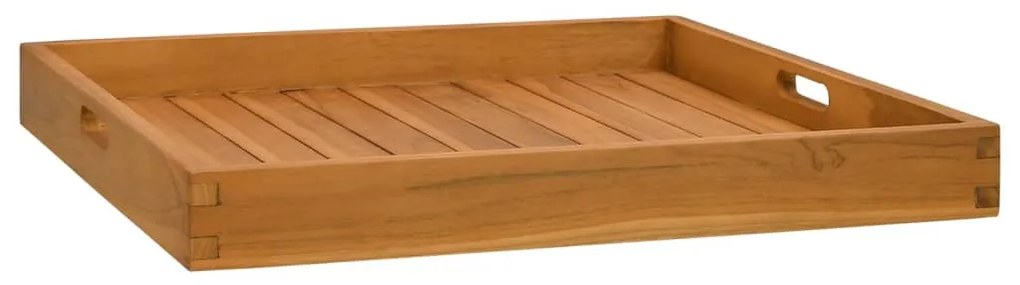 Bandeja de servir 60 x 60 cm madeira de teca maciça