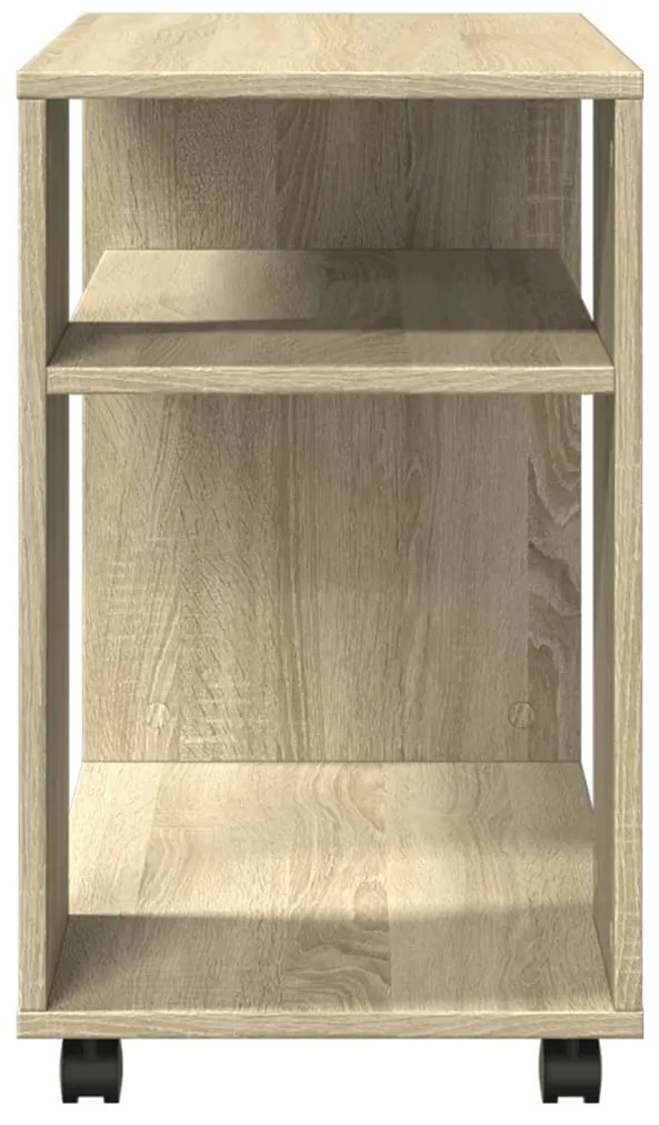 Mesa de apoio c/ rodas derivados de madeira carvalho sonoma