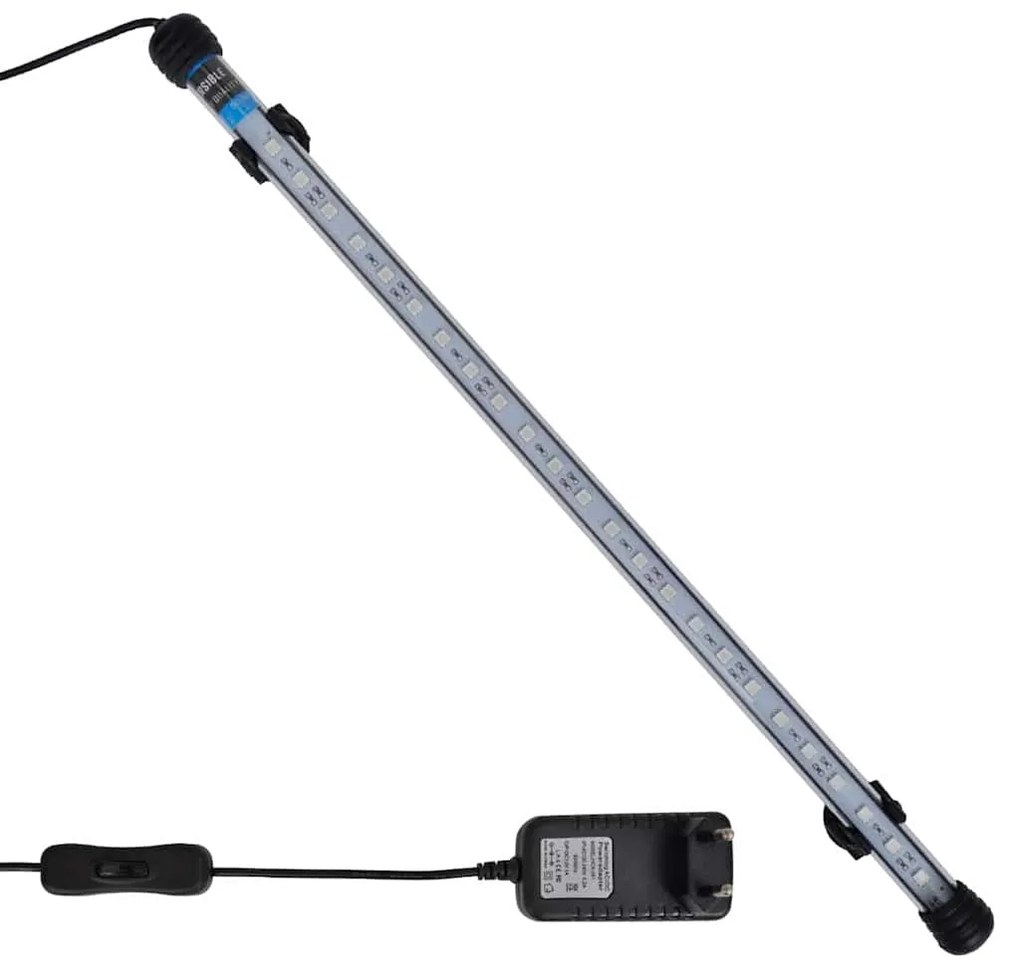 vidaXL Lâmpada LED aquário 48 cm azul