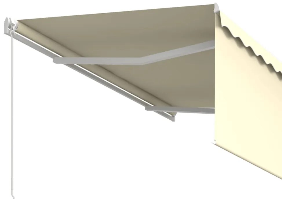 Toldo retrátil manual com estore 3,5x2,5 m cor creme