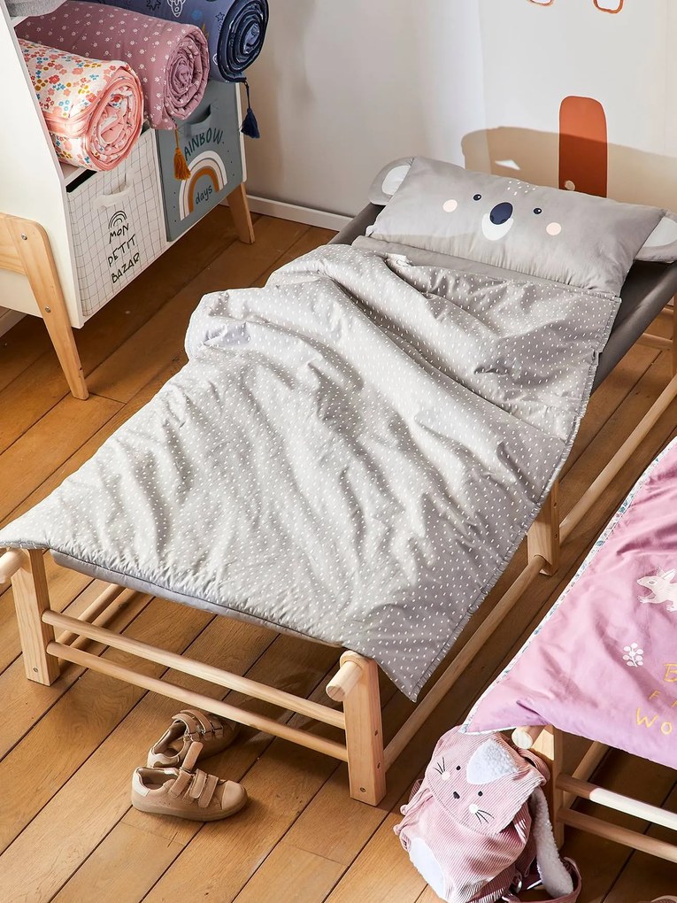 Pronto-a-dormir personalizável, especial autonomia, MINILI COALA cinzento medio estampado