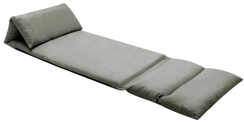 vidaXL Colchão dobrável microfibra cinzento-escuro