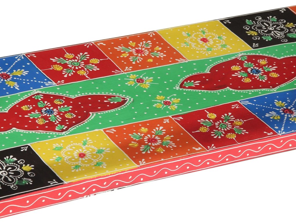 Mesa Console vidaXL Multicolorida 100x30x75 cm Madeira Sólida de Manga