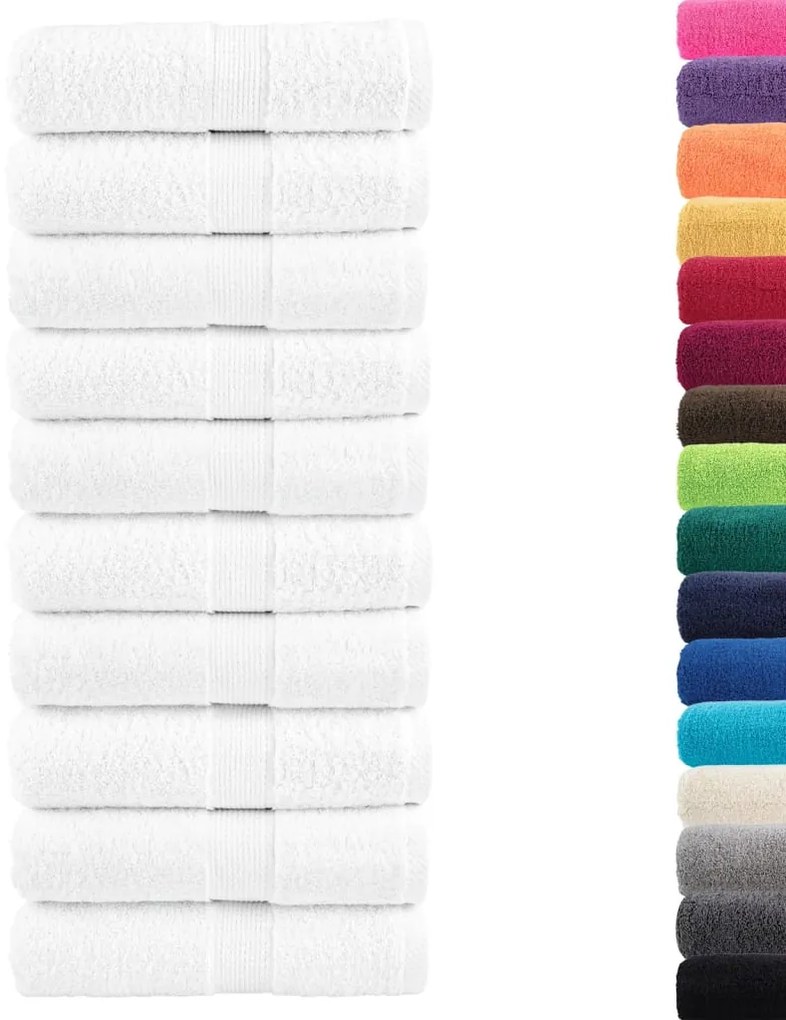 Toalhas de mãos premium SOLUND 10 pcs 30x30 cm 600 g/m2 branco