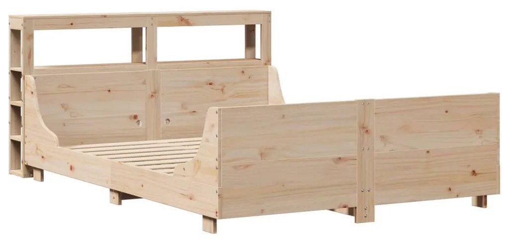 Cama sem colchão 150x200 cm madeira de pinho maciça