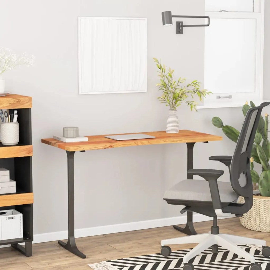 vidaXL Tampo de secretária retangular 110x60x2,5 cm acácia maciça