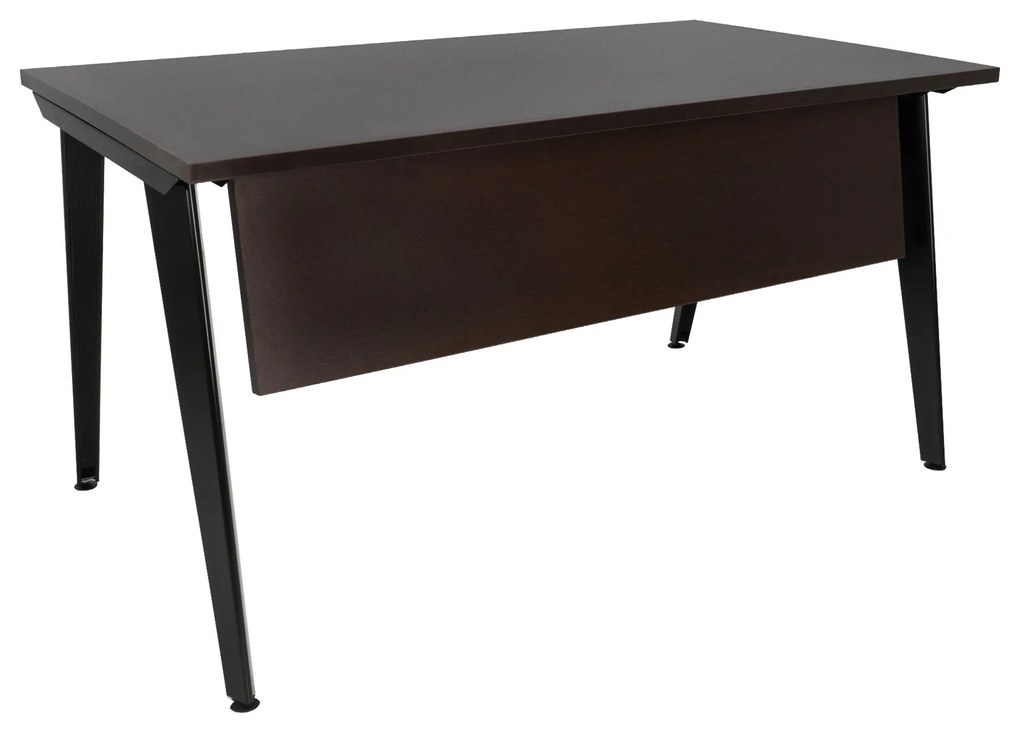 Secretária de Escritório 1800x800 mm com Painel Preto / Wenguê – Art