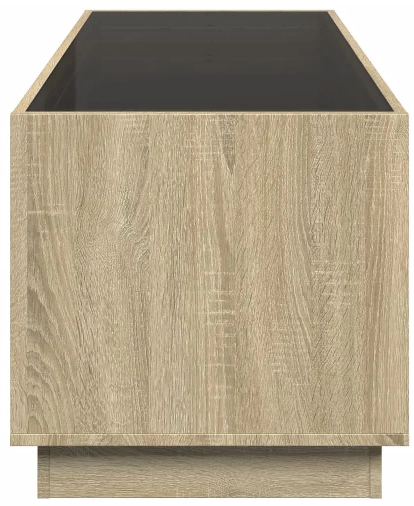 Mesa de centro luzes LED Infinity 90x50x50 cm carvalho sonoma