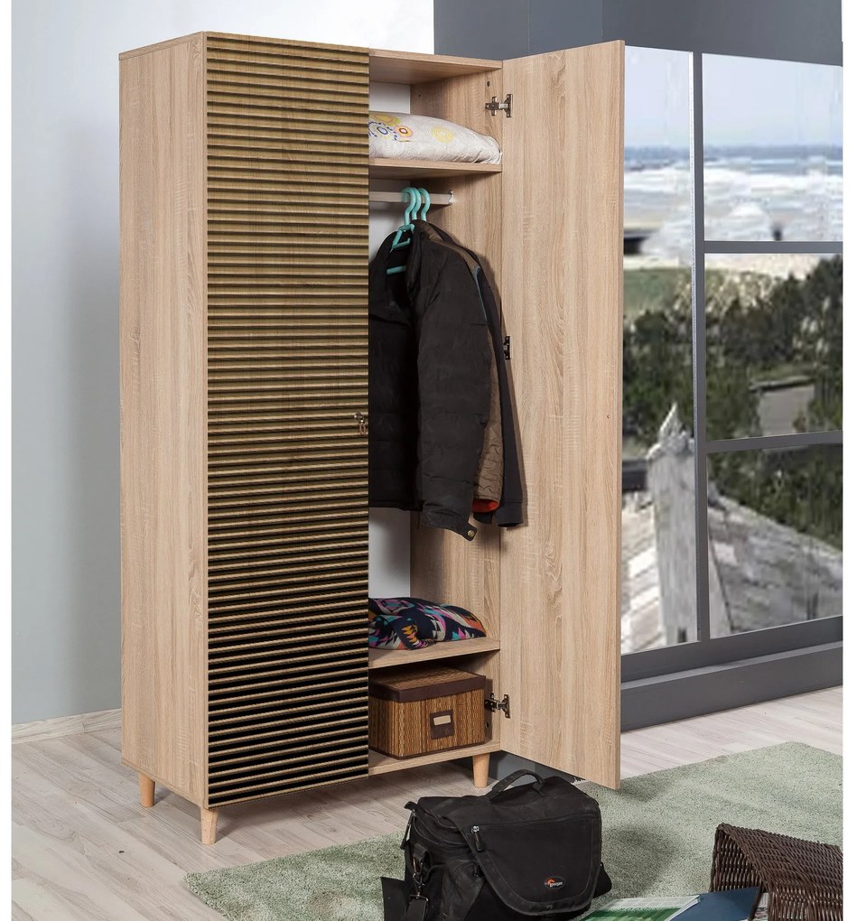 Guarda-roupa Stil – Carvalho Sonoma – 90x192x52 cm