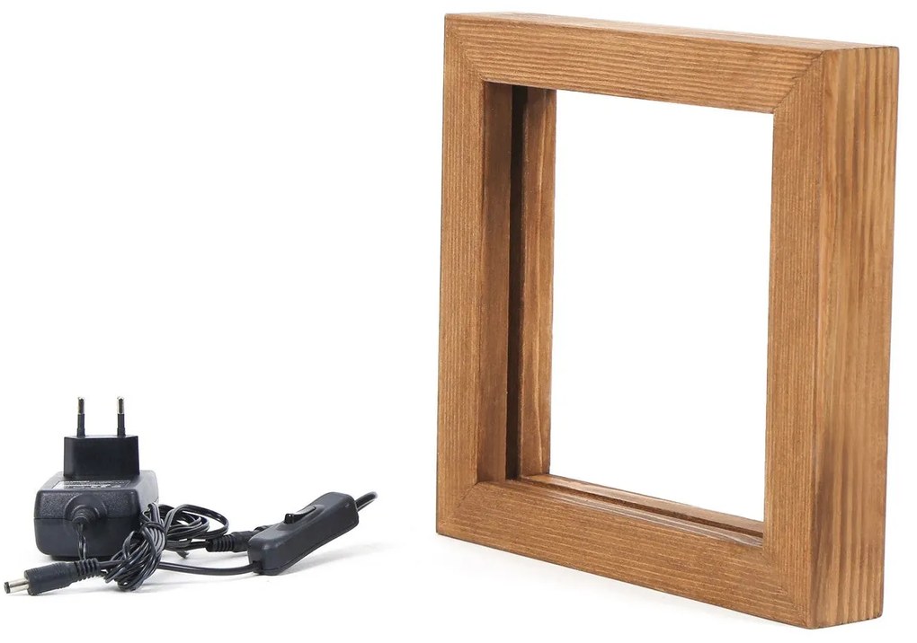 Candeeiro de Mesa KN09 – Castanho – 25 x 25 x 5 cm