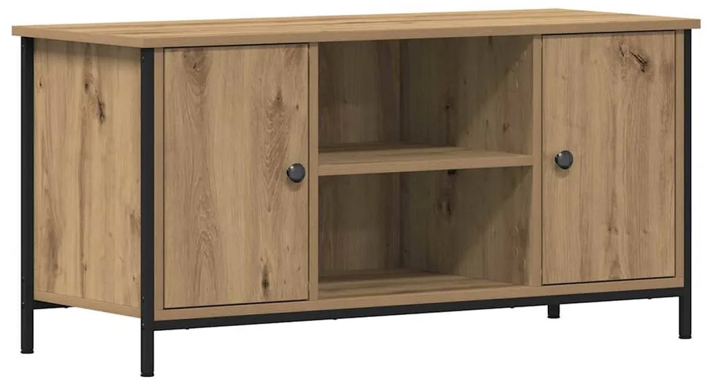 Mesa de TV vidaXL Carvalho Artesanal 100x40x50 cm Madeira Derivada e A