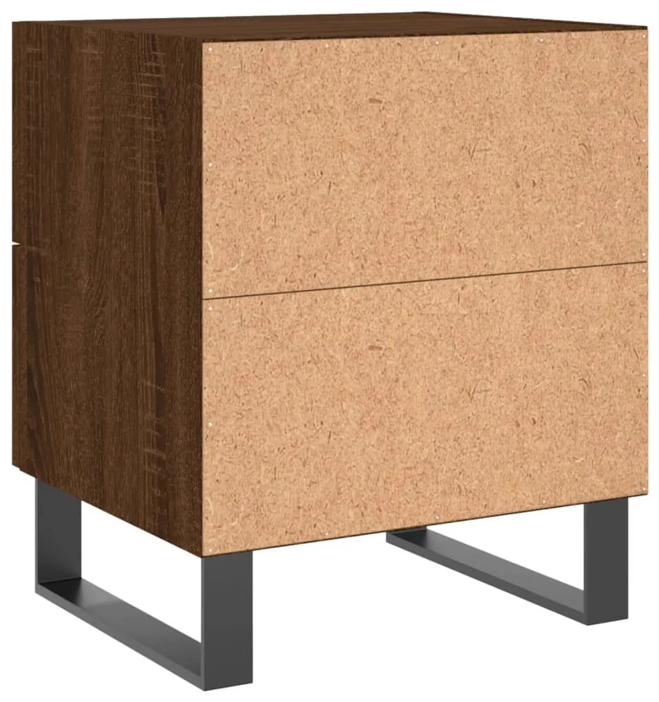Mesa de cabeceira 2 pcs derivados de madeira carvalho castanho