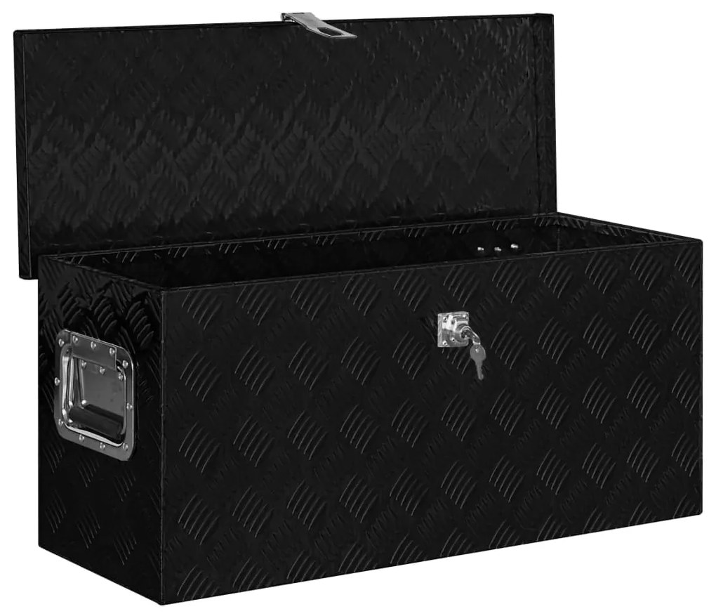 Caixa de alumínio 80x30x35 cm preto