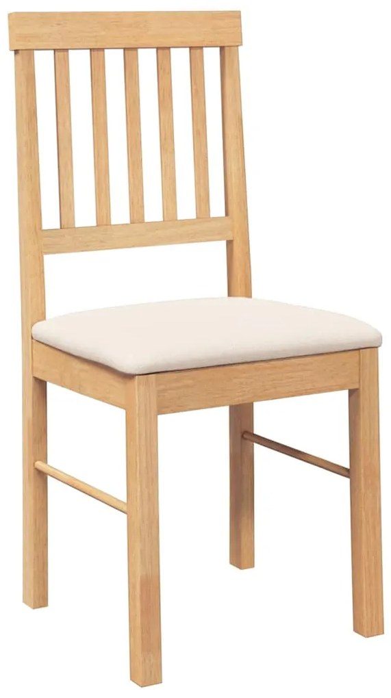 Cadeiras de jantar com almofadões 2 pcs madeira maciça