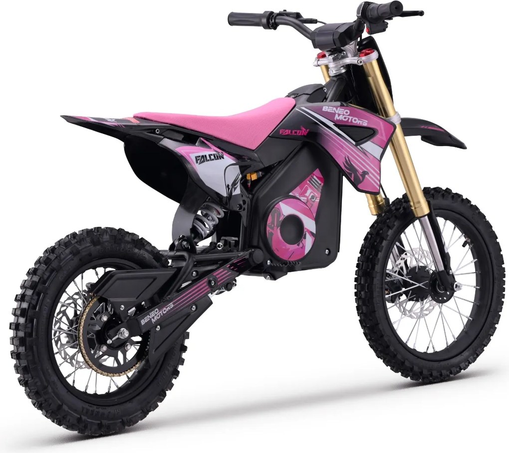 Moto elétrica de cross para crianças Motors Falcon 1600W Rosa