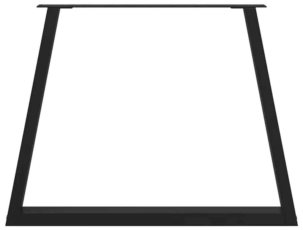 Pernas para mesa de jantar em V, 2 peças, pretas, 100x(72-73,3) cm, aç