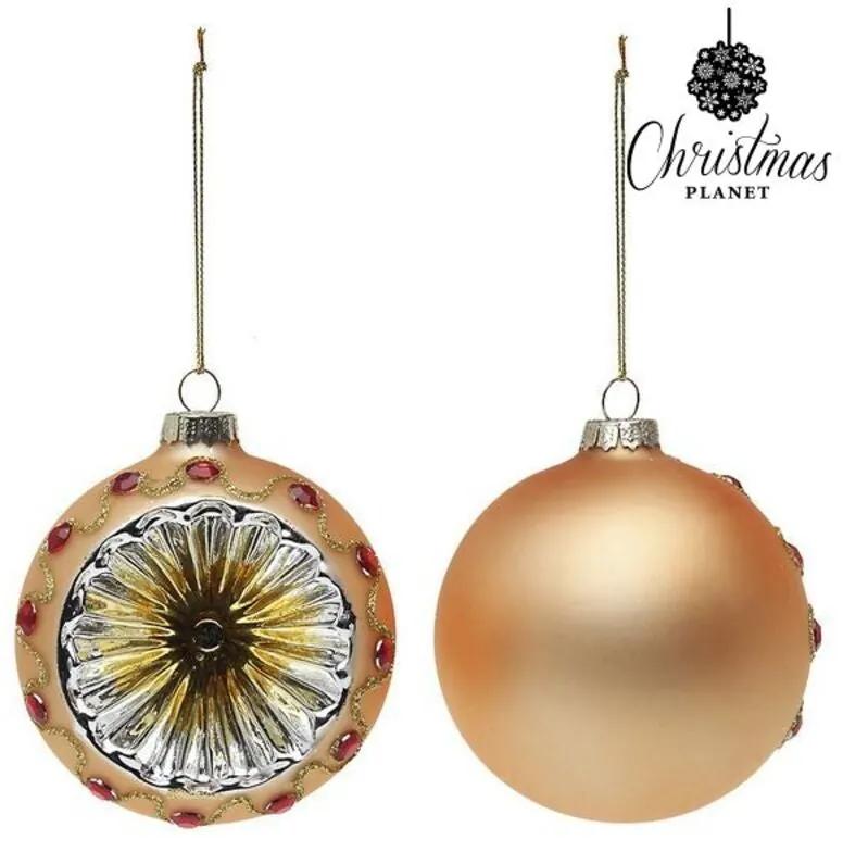 Bolas de Natal 8 cm (2 uds) Cristal Dourado