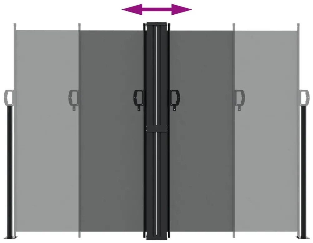 Toldo lateral retrátil 180x1000 cm antracite
