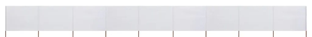 vidaXL Para-vento com 9 painéis em tecido 1200x160 cm cor areia branco