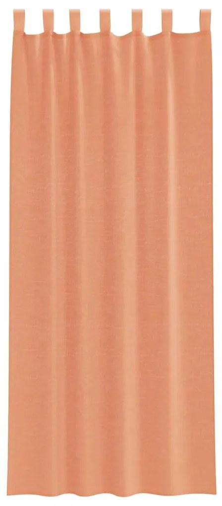 Cortinas de voile com laços 2 pcs terracota 140x260 cm