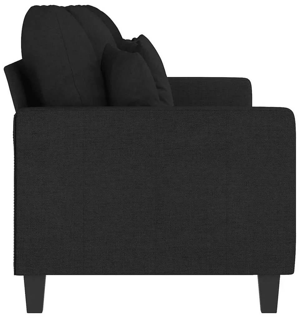 Sofá de 3 lugares tecido 180 cm preto