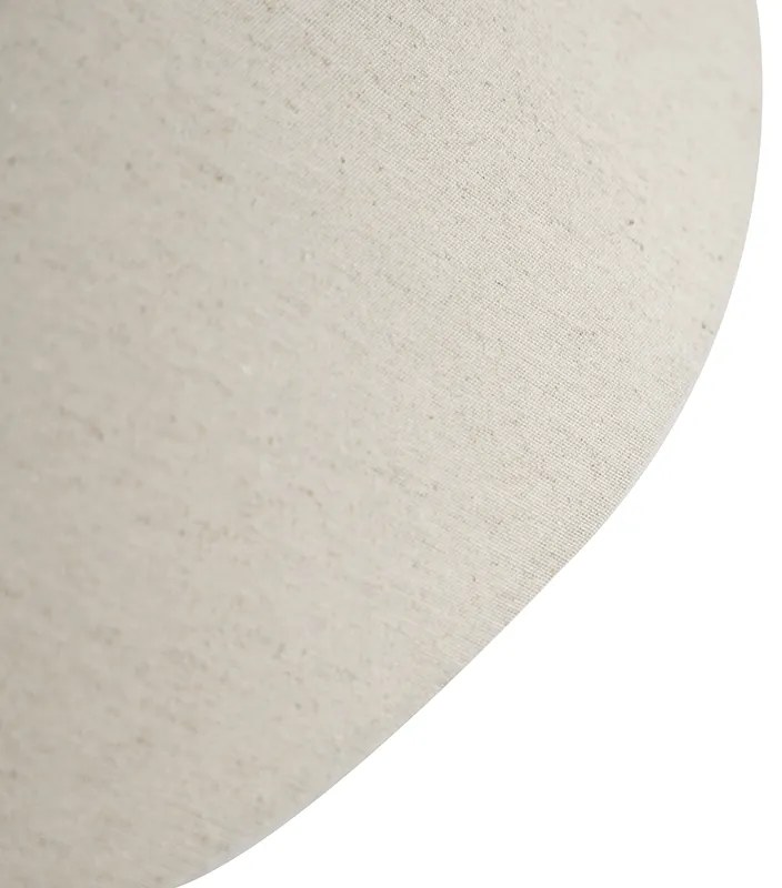 Abajur de tecido bege redondo angulado 55/19/26