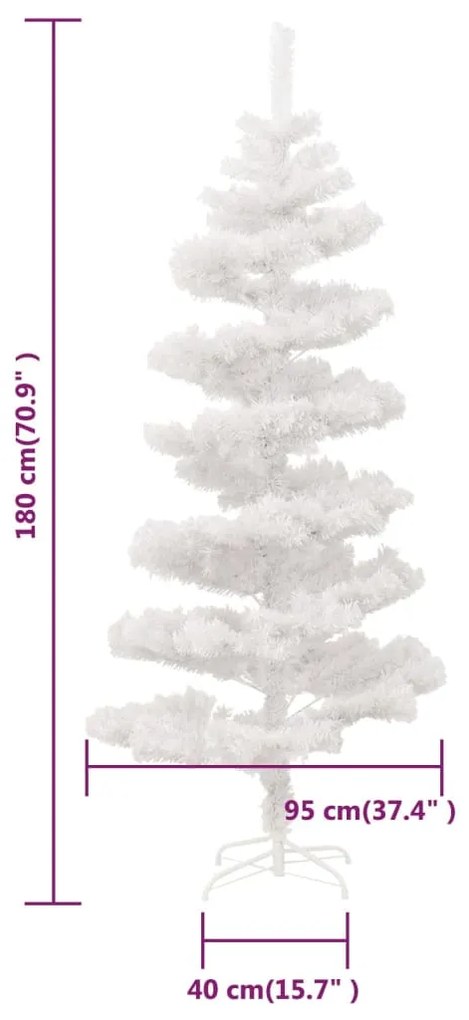 Árvore de Natal rotativa pré-iluminada + suporte PVC branco