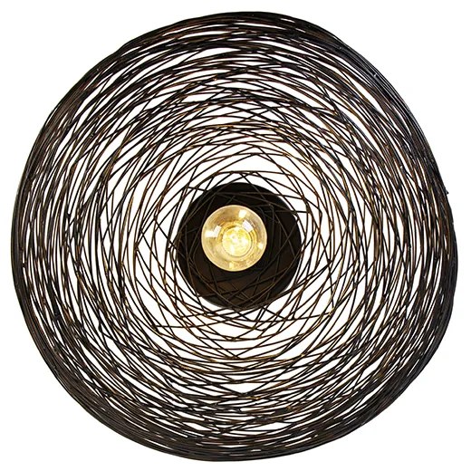 Candeeiro de teto design preto oval - Sarella