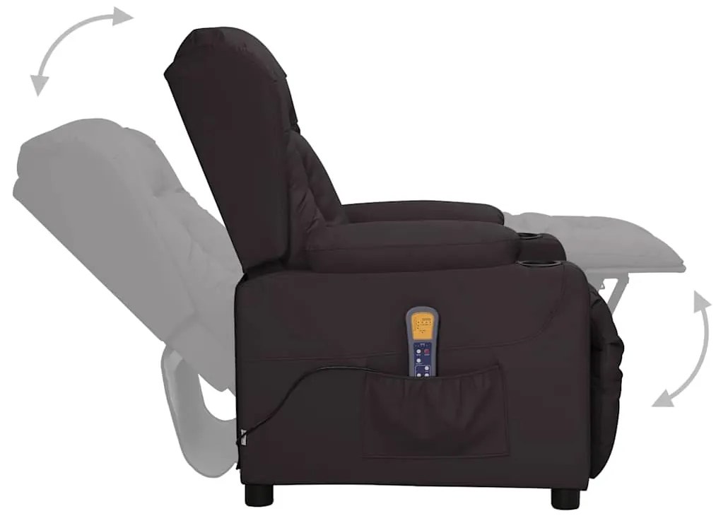 Poltrona de massagens couro artificial preto