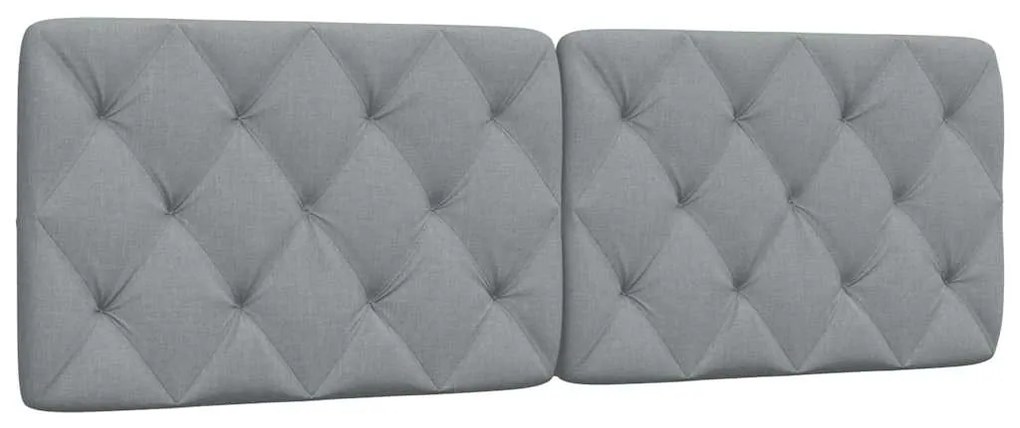 vidaXL Almofadão de cabeceira 160 cm tecido cinzento-claro