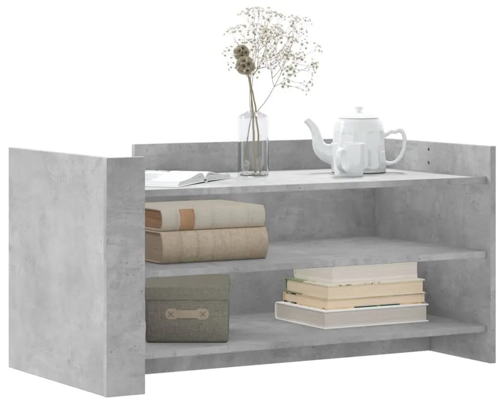 Mesa de centro 100x50x50cm derivados de madeira cinza cimento