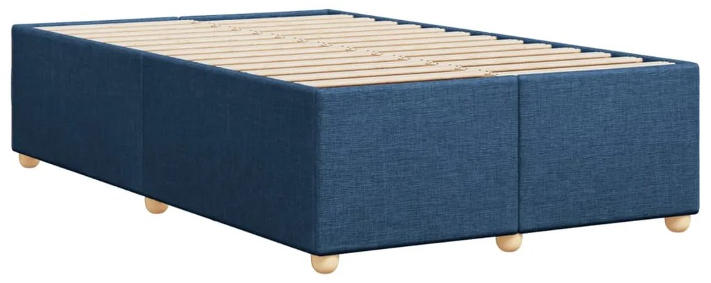 Estrutura de cama sem colchão 120x190 cm tecido azul