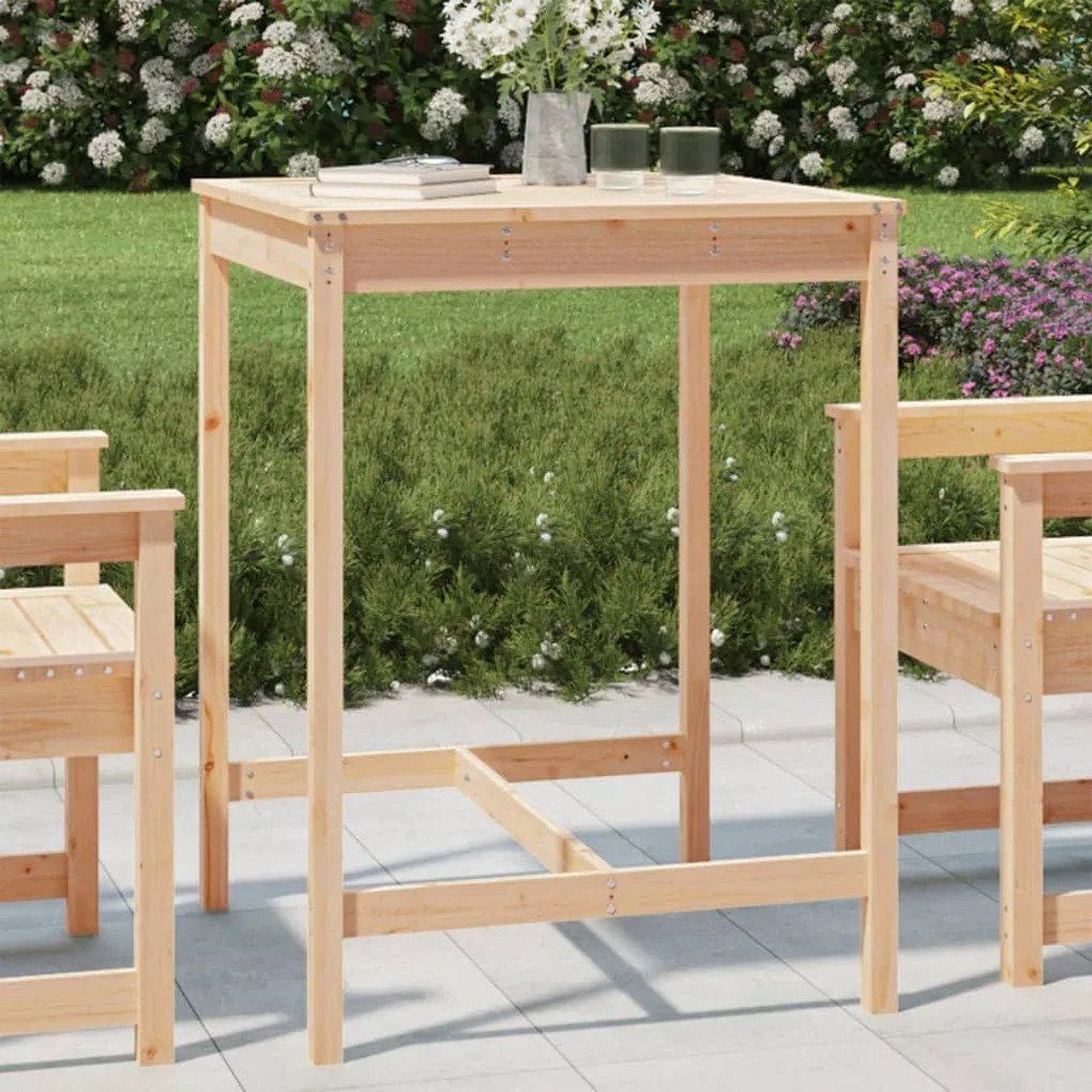 vidaXL Mesa de jardim 82,5x82,5x110 cm madeira de pinho maciça