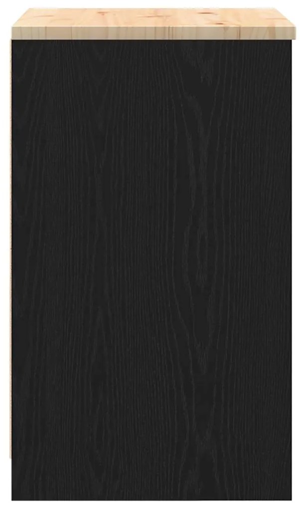 Armário de arrumação de garagem Preto 60x51x85 cm