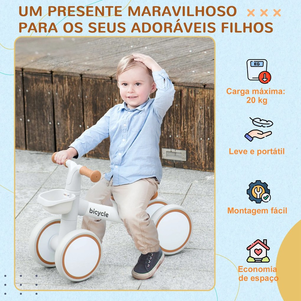 AIYAPLAY Bicicleta sem Pedais para Crianças de 12-36 Meses Bicicleta d